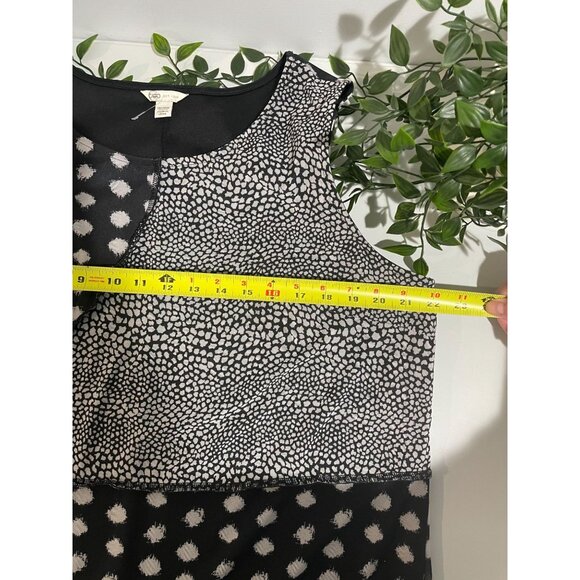 Cato Womens Black/White Sleeveless Asymmetrical Patterned Dress Size 18/20W - Picture 9 of 10